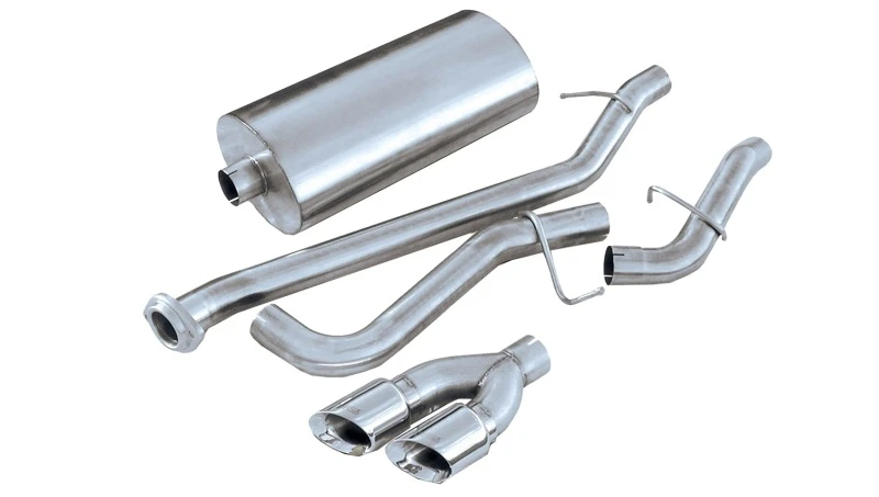 Corsa 1999-2006 GMC Sierra Reg. Cab/Kurzes Bett 1500 4,8L V8 Polierter Sport-Kat-Back-Auspuff