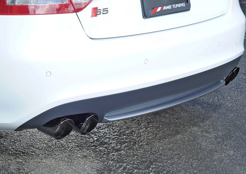 AWE Tuning B8 / B8.5 S5 Cabrio Touring Edition Auspuff - Nicht-Resoniert - Diamant-Schwarze Endrohre
