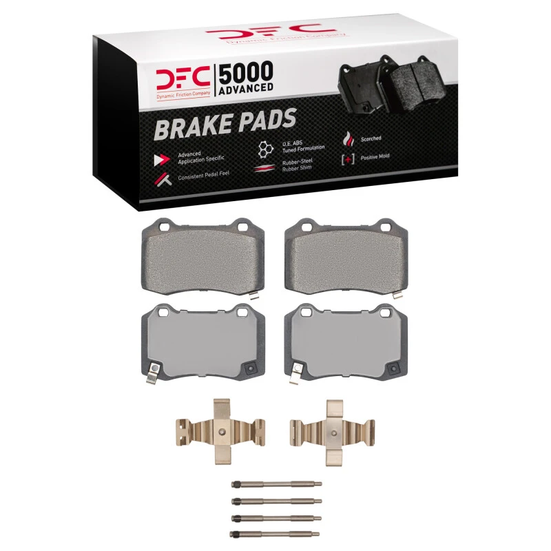 DFC 12-17 Jeep Grand Cherokee Rear 5000 Advanced Low Metallic Brake Pads and Hardware Kit
