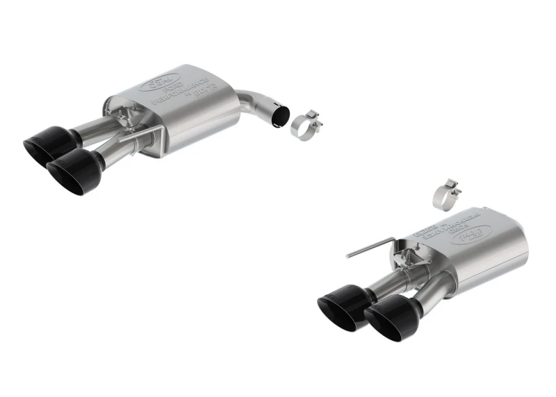 Ford Racing 2024 Mustang 5.0L Extremes Aktives Axle-Back mit Valance - Schwarzer Tip