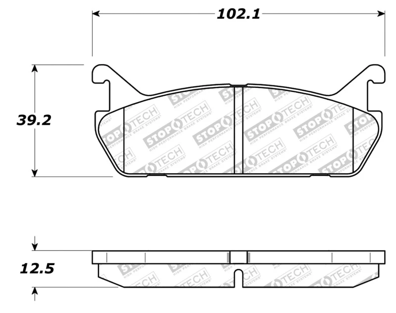 stoptech_305.04580-6794e39c03ba0 StopTech 91-96 Ford Escort / Mercury Tracer Street Select Rear Brake Pads