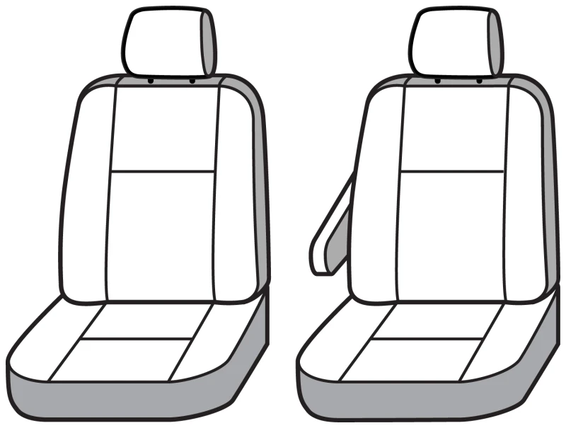 Covercraft 18-22 Dodge Ram ProMaster Polycotton SeatSaver Custom Front Row Seat Covers-Tan