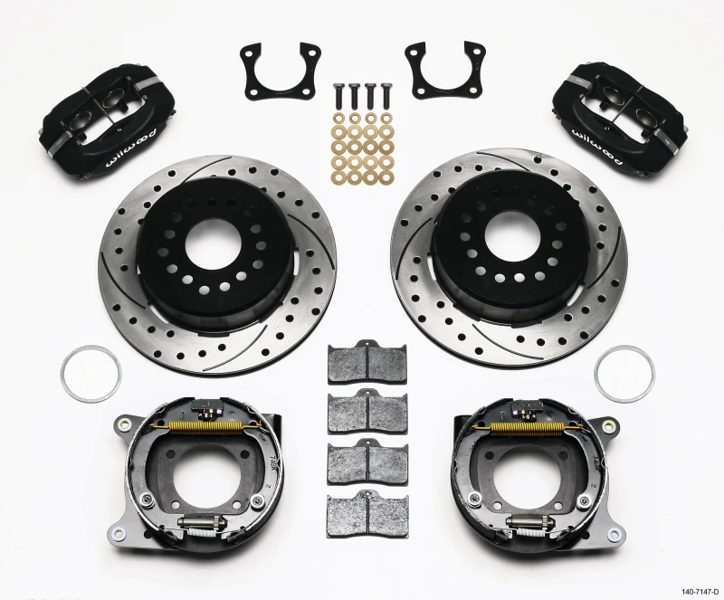 Wilwood Forged Dynalite P/S Parkbremse-Kit gebohrt 58-64 Olds/Pontiac Ends