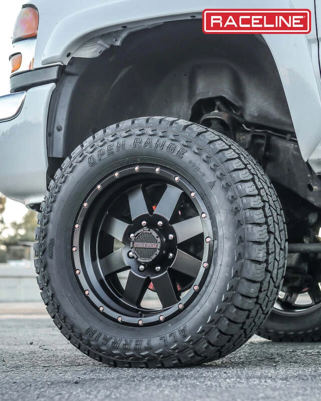 Raceline 935B Defender 16x6.5in / 5x130 BP / 45mm Offset / 84.1mm Bore - Satin Black Wheel