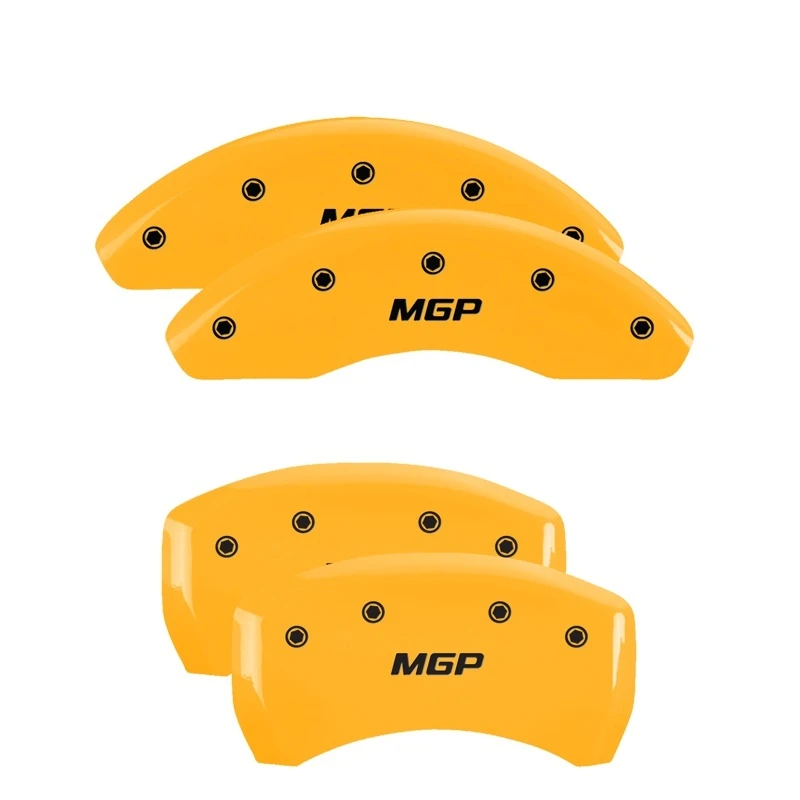 MGP 4 Bremse Caliper Abdeckungen Gravur Vorne & Hinten MGP Gelb Finish Schwarz Char 1999 Mercedes-Benz E320