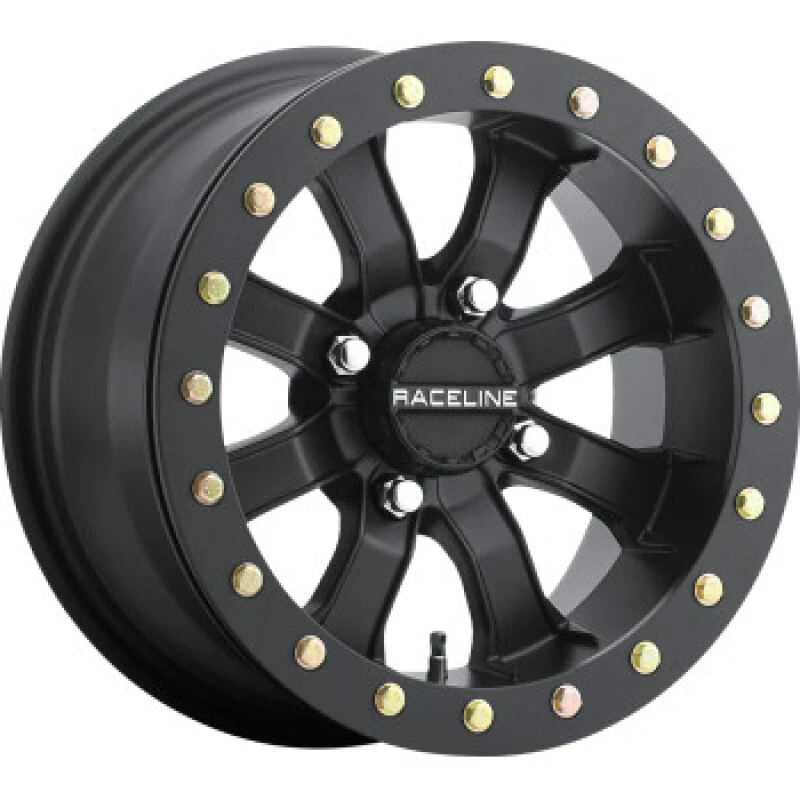 Raceline A71B Mamba 14x7in / 4x137 BP / 6+1 0mm Offset / 110.18mm Bore - Satin Black Beadlock Wheel