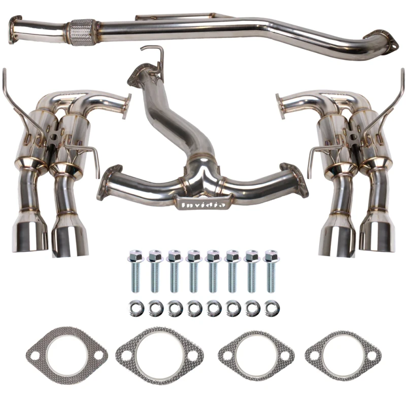 Invidia Gemini Single Layer Quad Stainless Steel Tip Cat-Back Exhaust for 2022+ Subaru WRX