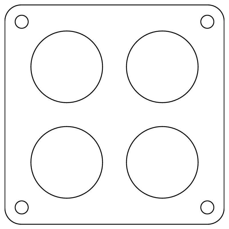 Cometic Holley Dominator 4-Hole.060in Fiber Carburetor Gasket - 2.00in Holes