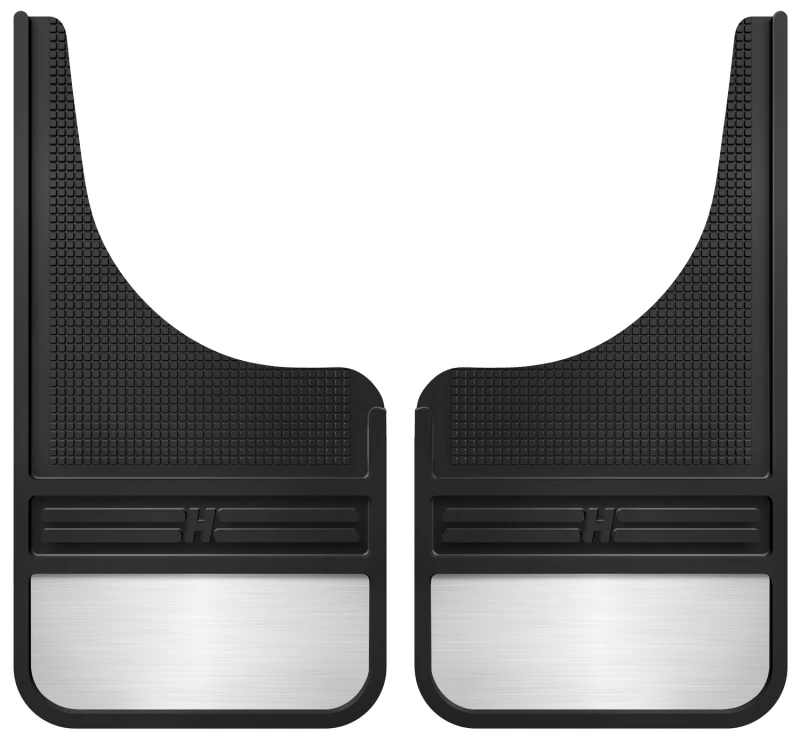 Husky Liners Universal 12in Wide Black Rubber Front Mud Flaps w/ Weight