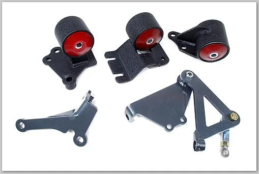 Innovative 90-93 Integra B-Series Black Steel Motorhalterungen 85A Bushings (Cable to Hydro Conversion)