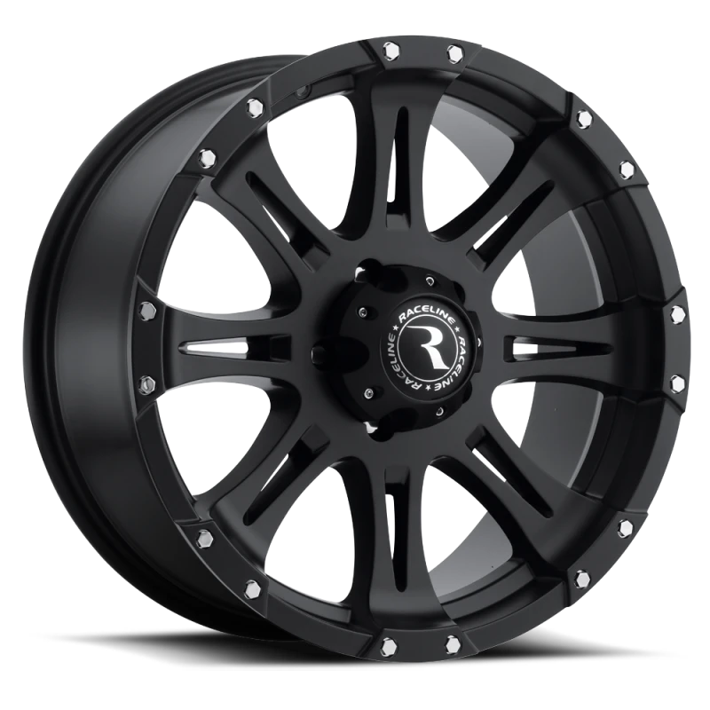 Raceline 981 Raptor 18x9in / 8x165.1 BP / -6mm Offset / 125.2mm Bore - Satin Black Wheel