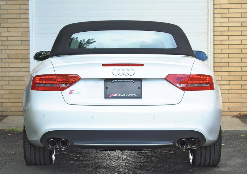 AWE Tuning B8 / B8.5 S5 Cabrio Touring Edition Auspuff - Nicht-Resoniert - Diamant-Schwarze Endrohre