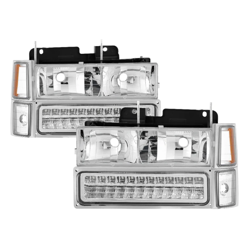 spyder_5069559-6794c54803187 Xtune 92-94 Blazer Full Size Corner/LED Bumper Headlights Chrome HD-JH-CCK88-LED-AM-C-SET