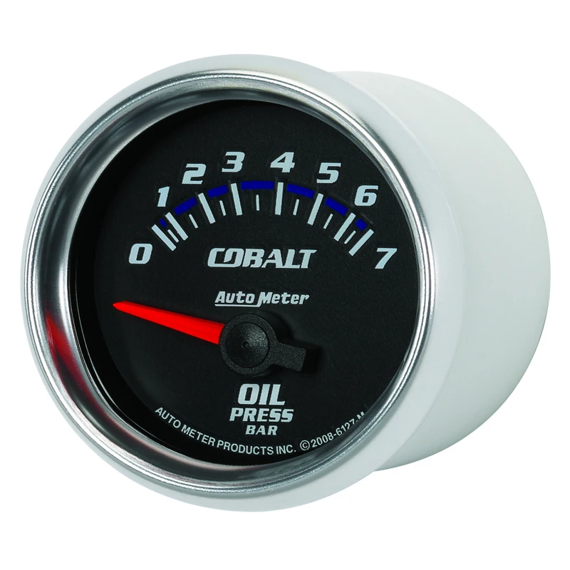Autometer Cobalt 52mm 0-7 BAR Short Sweep Electric Oil Pressure Gauge