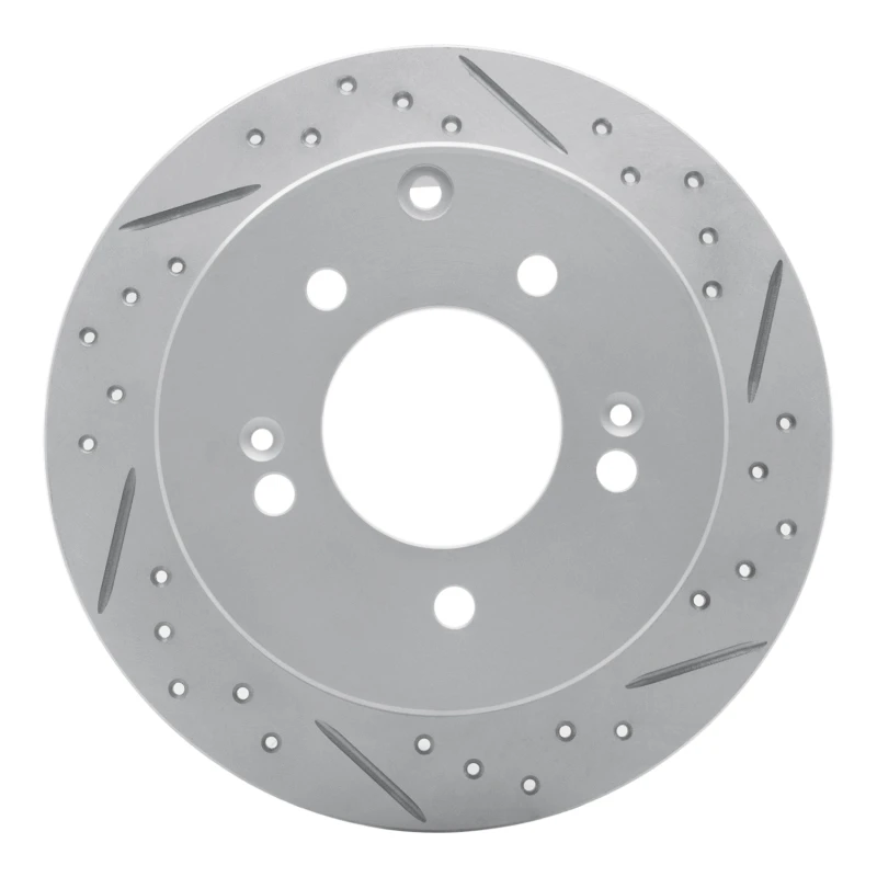DFC 10-13 Kia Soul Rear Right Drilled & Slotted Geoperformance Rotor