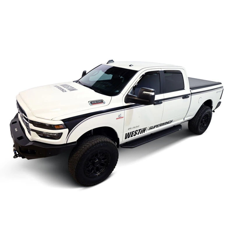 Westin 2009-2018 Dodge/Ram Crew Cab/Mega Cab Wade In-Channel Wind Deflector 4pc - Smoke