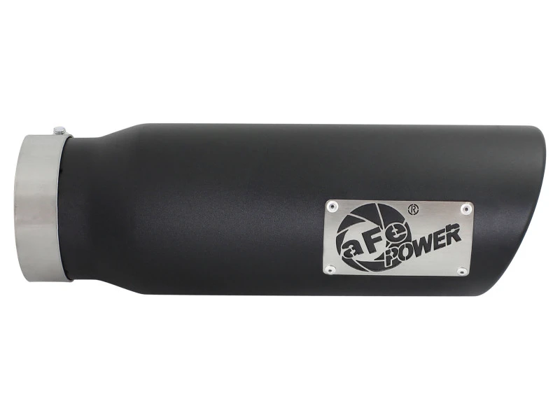 aFe Diesel Auspuff-Endstück Schwarz 4 Zoll Eingang x 5 Zoll Ausgang x 15 Zoll