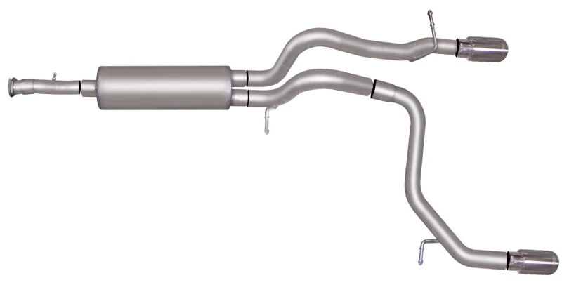 Gibson 07-10 Hummer H3 Basis 3.7L 2.5 Zoll Cat-Back Dual Split Auspuff - Aluminisiert