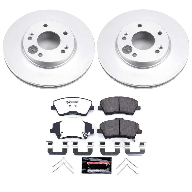Power Stop 17-22 Hyundai Ioniq Front Z36 Coated Truck & Tow Brake Kit