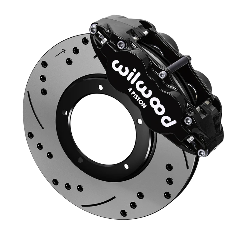 Wilwood kit front FNSL4R PORS 911 1984- 89 3.5 MT 11.10X.95 rotor SRP black W/LINES