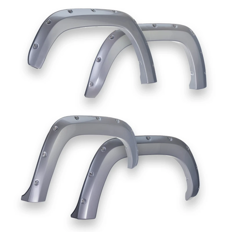 egr_793814-UX-6793289480431 EGR 15+ GMC Sierra HD Bolt-On Look Color Match Kotflügel-Verbreiterungen - Set - FF Switchblade Silber