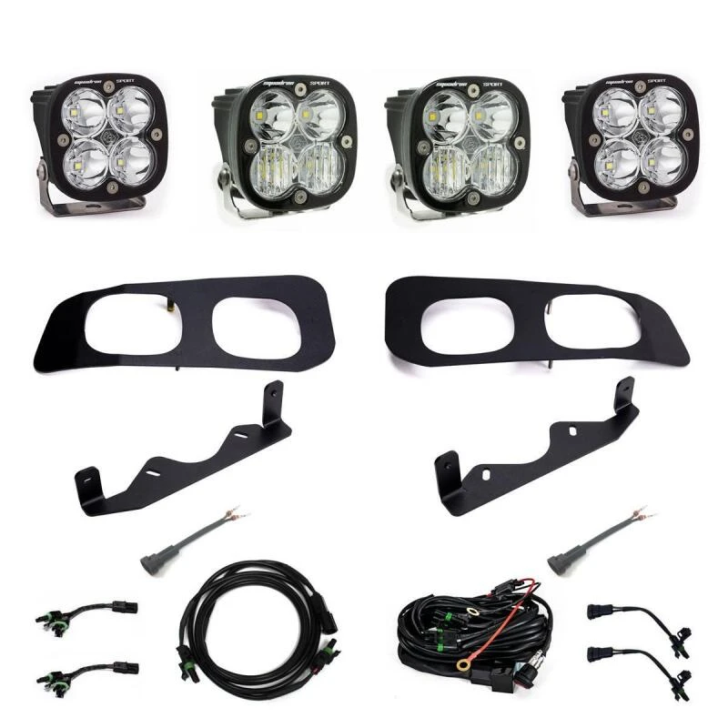 Baja Designs 2023+ Ford F-250/350 Super Duty Squadron Sport Dual Fog Pocket Light Kit w/ Toggle