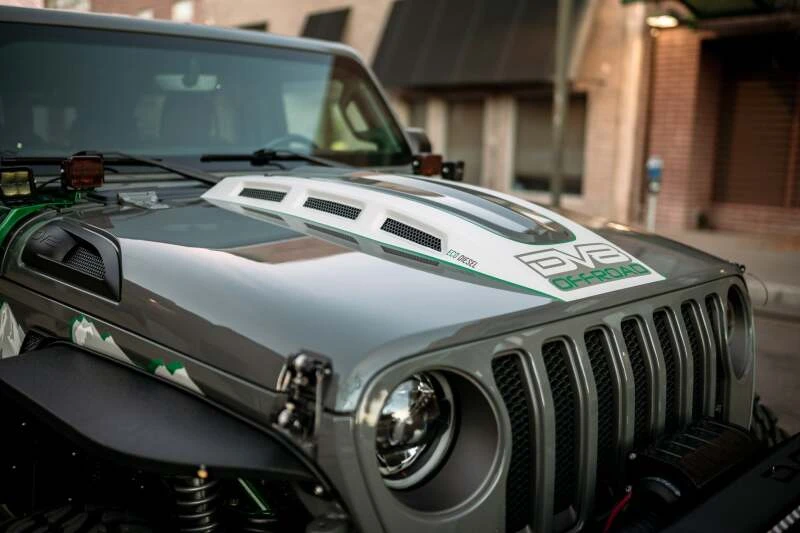 DV8 Offroad Heat Dispersion Motorhaube für 2018+ Jeep Wrangler JL / 2020+ Jeep Gladiator JT