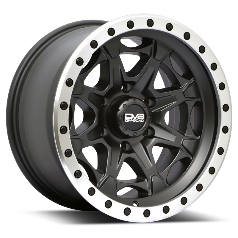 DV8 Offroad Aluminum 886 Beadlock Wheels 20x9 5x127 -12mm Matte Black