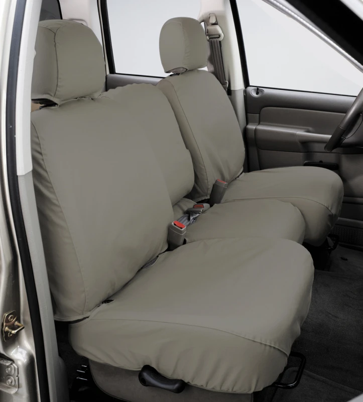 Covercraft 21-24 Ford F-250 Polycotton SeatSaver Custom Second Row Seat Covers - Misty Grey