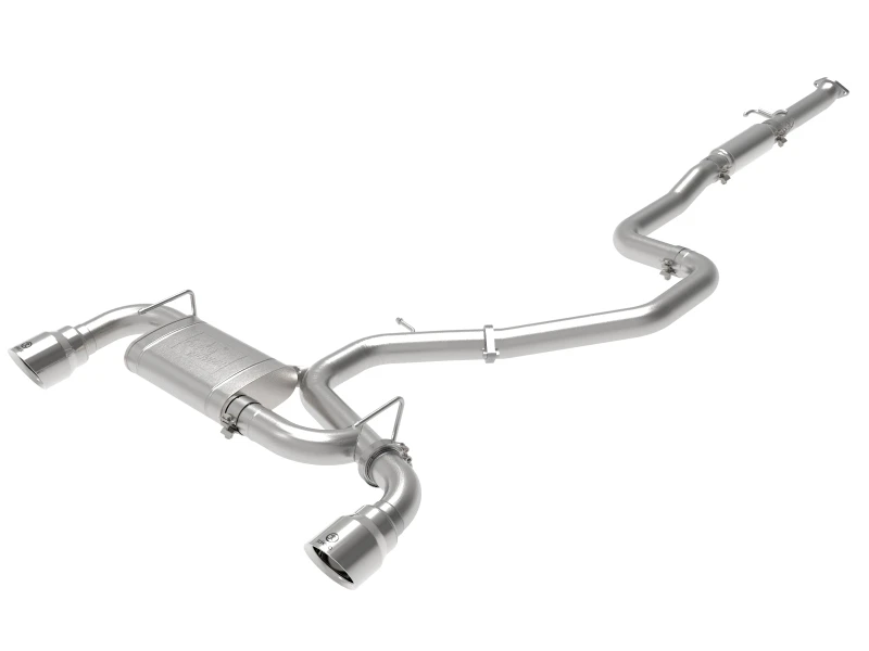 aFe Takeda Auspuff Kat-Back 19-20 Hyundai Veloster N 304SS Polierte Doppelendrohre Auspuff
