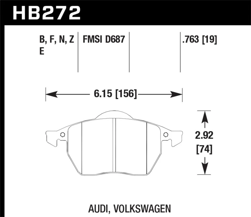 Hawk HP+ Straßen-Bremsbeläge