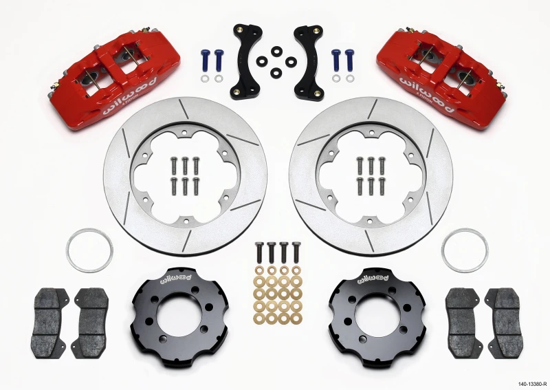 Wilwood Dynapro 6 Vorderer Bremshat-Kit 11,00 Zoll GT-Rotor Rot 95-05 Miata