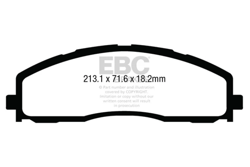 EBC 13+ Ford F250 (inc Super Duty) 6.2 (2WD) Ultimax2 Front Brake Pads