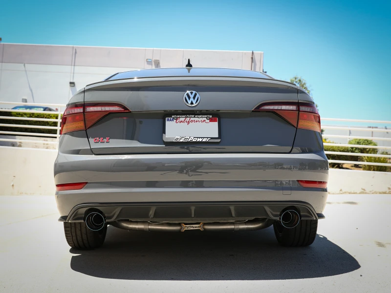 aFe 19-21 VW Jetta GLI (MKVII) L4-2.0L (t) MACH Force-Xp 304 SS Kat-Auspuff-System Blaue Endrohre