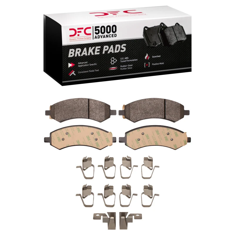 DFC 05-24 Chrysler Aspen Front 5000 Advanced Semi Metallic Brake Pads and Hardware Kit