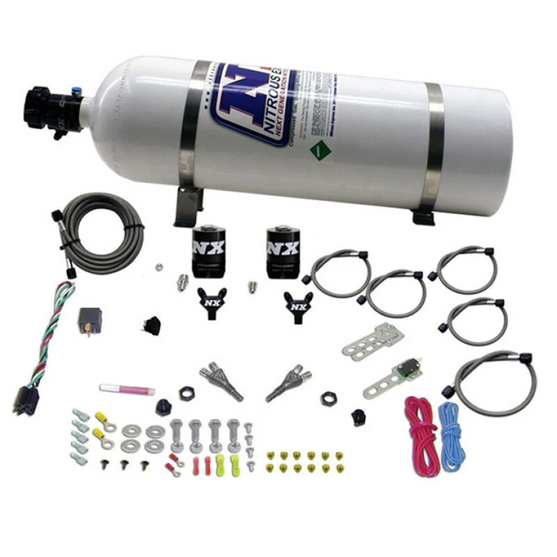 Nitrous Express 08-10 Dodge Viper EFI Dual Nozzle (100-300HP) w/15lb Bottle