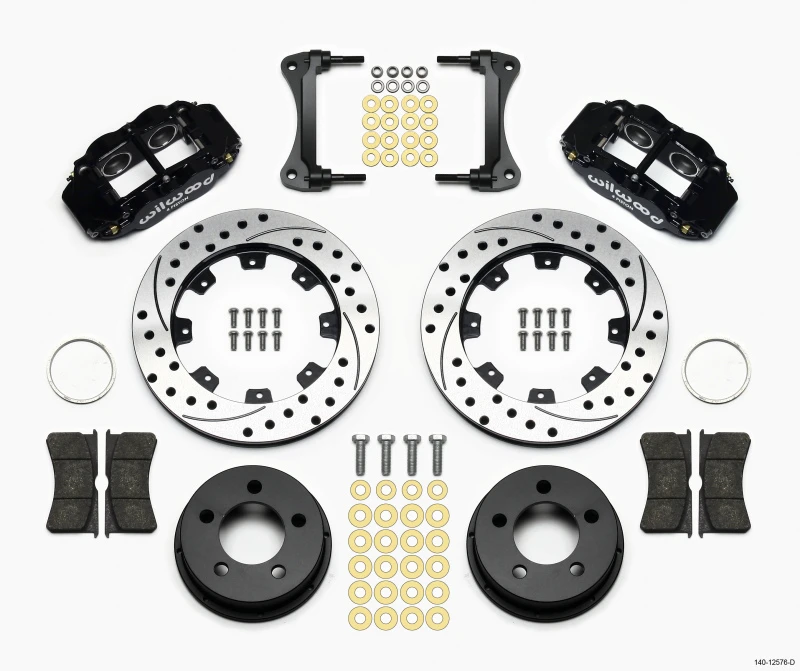 Wilwood Narrow Superlite 4R Vorderrad-Kit 12,19 Zoll gebohrt 87-89 Jeep YJ