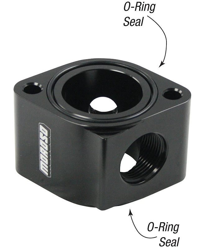 Moroso Filler Neck Manifold Housing -16AN Female Port - Aluminum