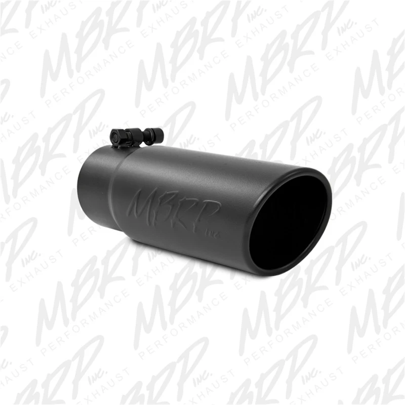MBRP Universal-Spitze 3-1/2 Zoll O.D. Angled Rolled End - 3 Zoll ID Einlass 10 Zoll Länge - Schwarz