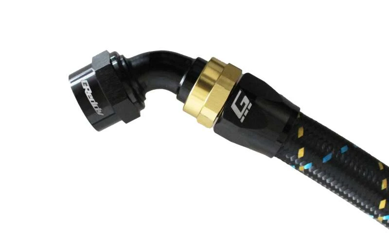 GReddy AN10 60 Degree Hose End Swivel Black/Gold Anodized