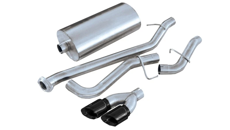 Corsa 1999-2006 GMC Sierra 4.8L V8 3in Kat-Back Einzelausgang mit Twin 4in Black Pro-Series Tips