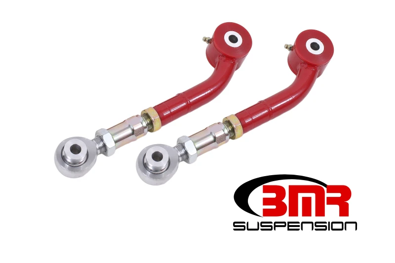 BMR 08-17 Challenger Obere Trailing Arms mit On-Car-Verstellung, Poly/Rod-Enden - Rot