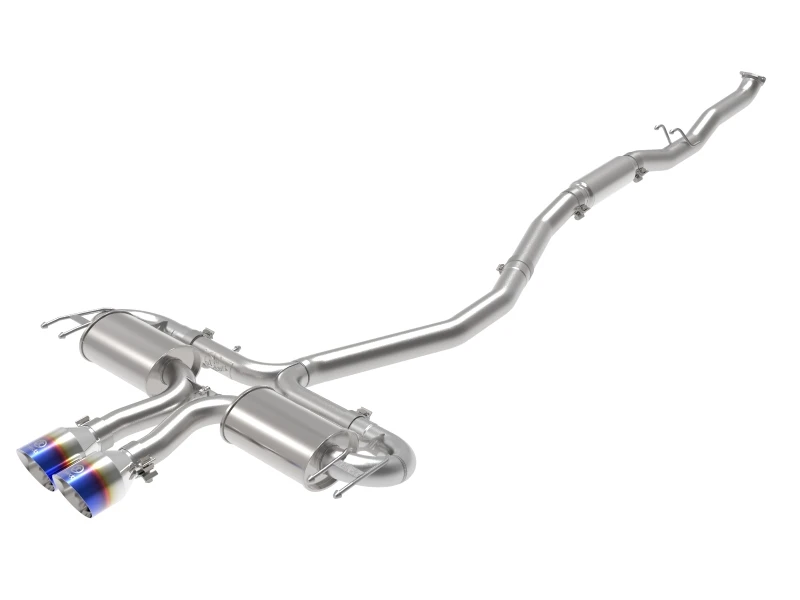 aFe Takeda 3-Zoll-304-SS-Kat-Abgas-System mit Blue-Flame-Spitzen 17-20 Honda Civic Sport L4-1,5L (t)