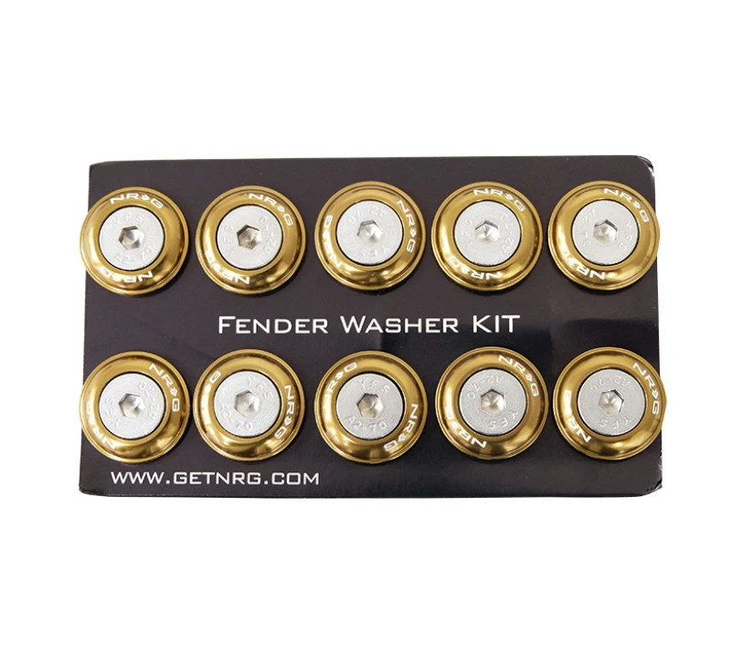 NRG Fender Washer Kit w/Rivets For Plastic (Titanium)