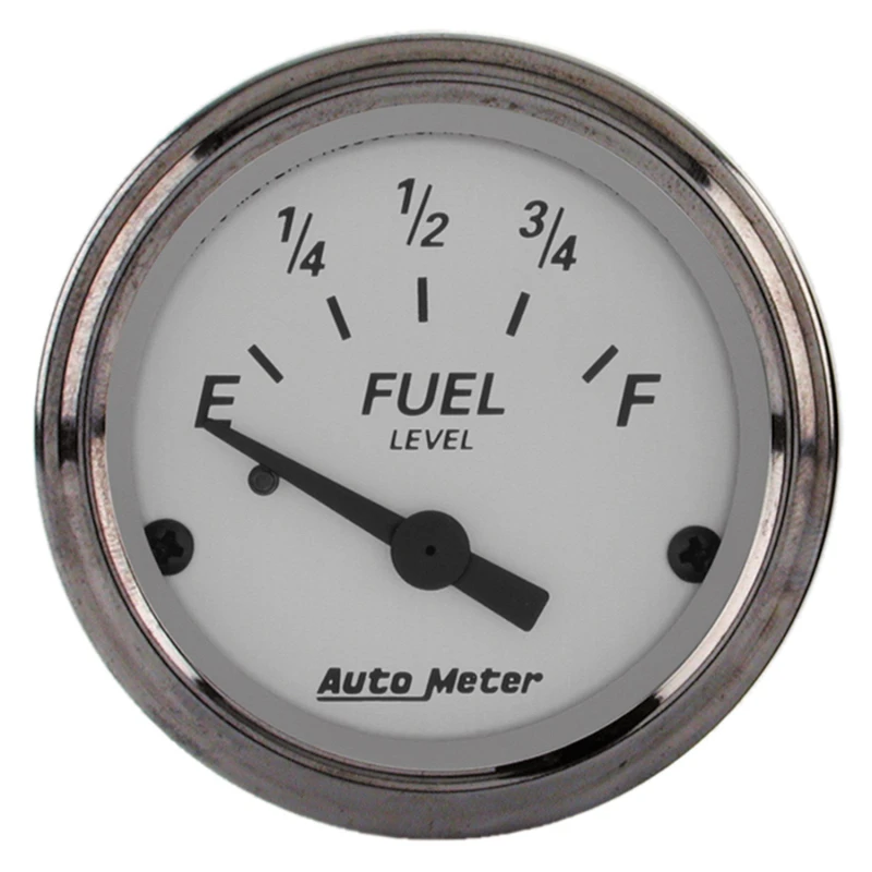 AutoMeter Brennstoffanzeige 2-1/16 Zoll 73 Ohm(e) bis 10 Ohm(f) Elektrisch American Platinum