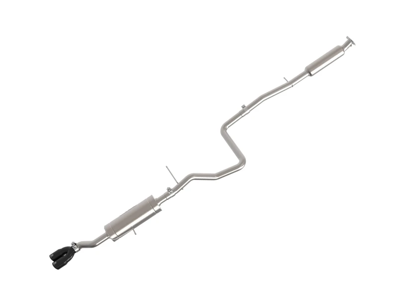 aFe Takeda Serie 2 1/2 Zoll 304 SS Cat-Back 14-19 Ford Fiesta L4-1.6L mit schwarzem Endrohr