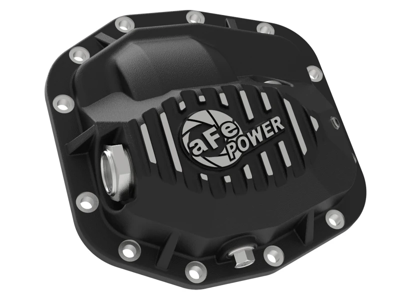 aFe Pro Series Frontdifferential-Abdeckung Schwarz 2018+ Jeep Wrangler (JL) V6 3.6L (Dana M186)