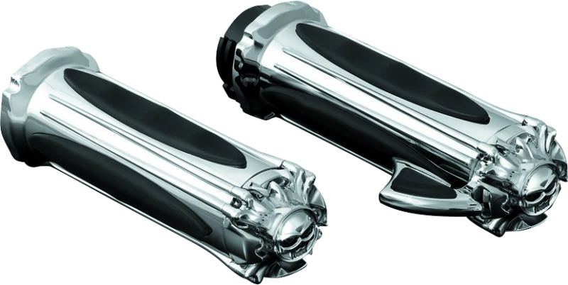 Kuryakyn Premium Zombie Grips mit Throttle Boss Dual Cable Chrome