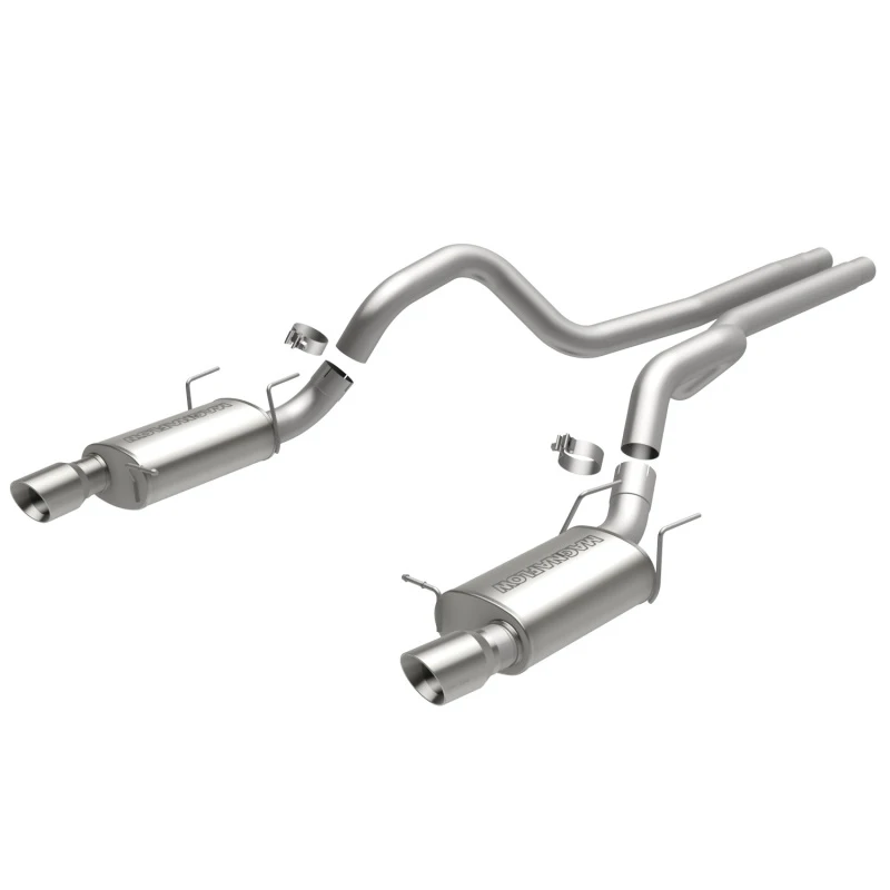 MagnaFlow 13 Ford Mustang Dual Split Rear Exit Edelstahl Cat Back Performance Auspuff (Street)