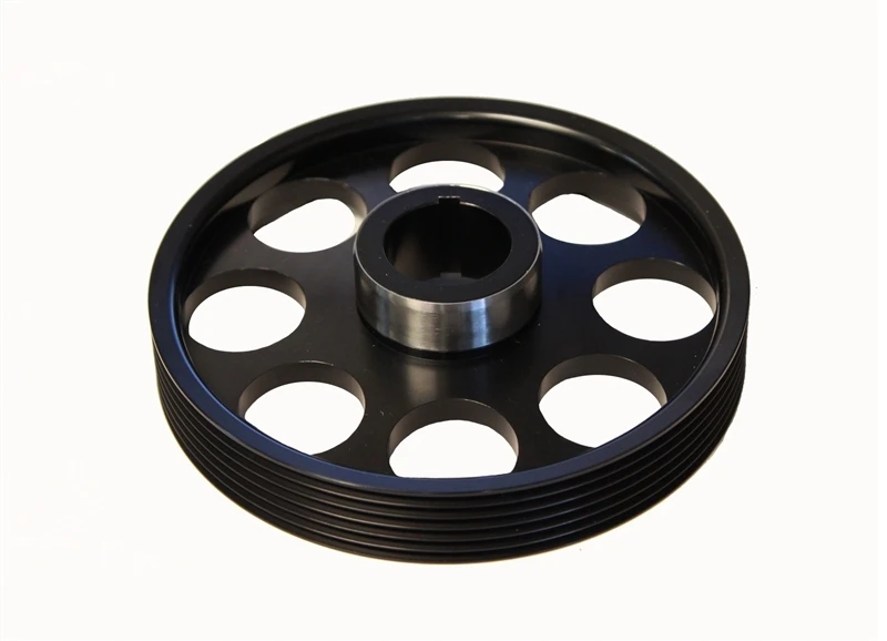 Torque Solution Lightweight Crank Pulley (Black) for Hyundai Genesis Coupe 3.8 2010+